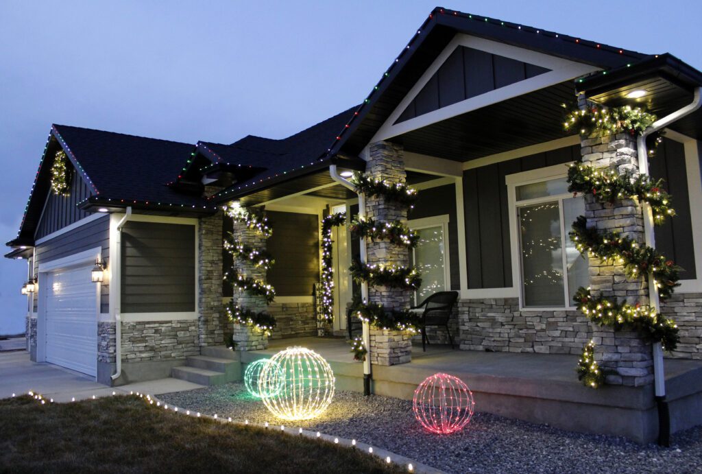 A close up shot of Infinity Christmas Lights designed for the holidays.